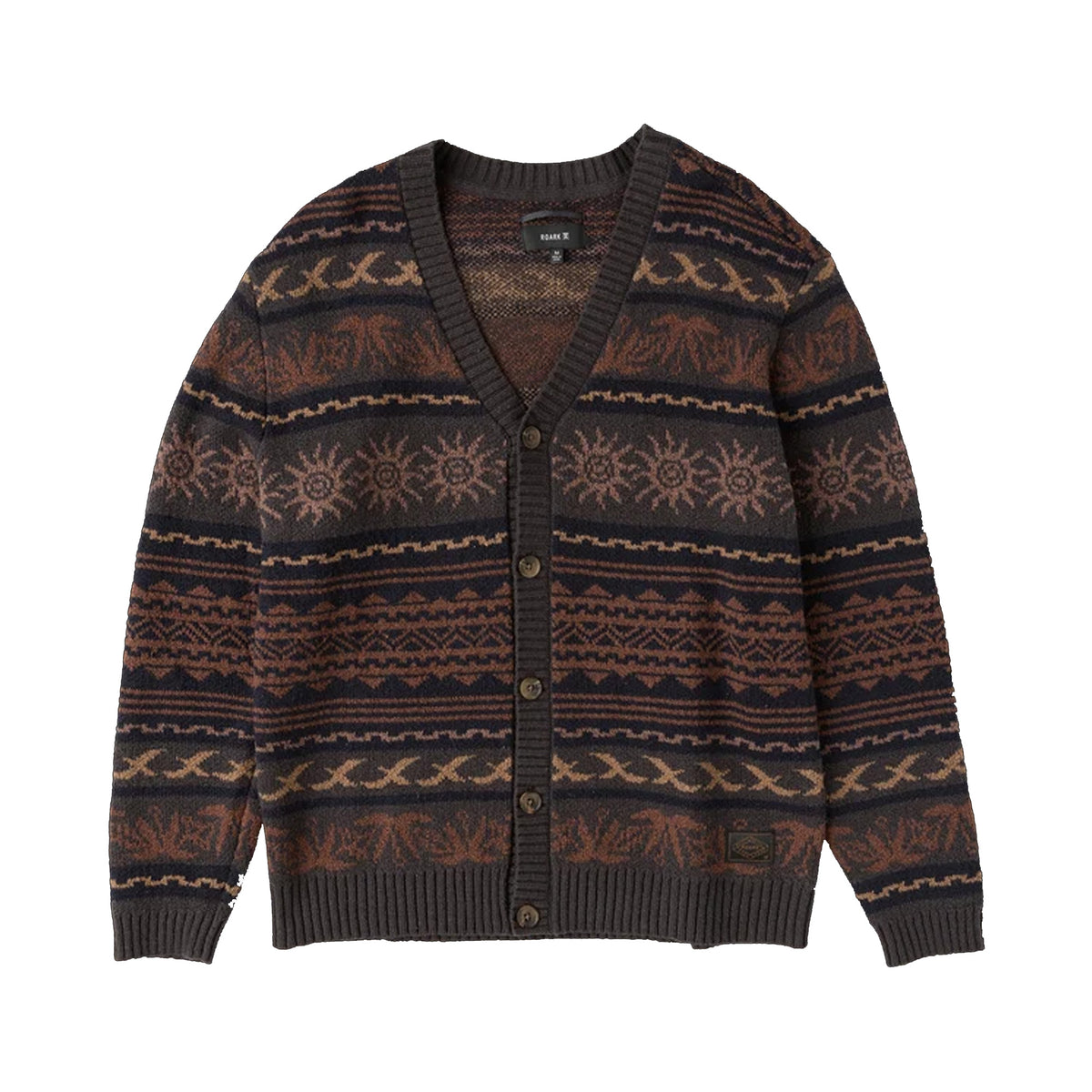 Roark Nomad Cardigan Men's L/S Sweater - Rust
