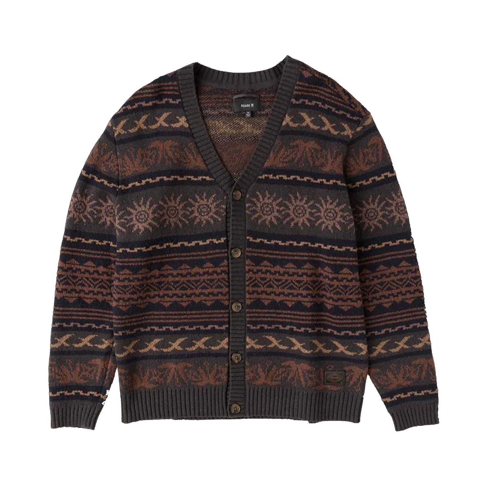 Roark Nomad Cardigan Men's L/S Sweater - Rust