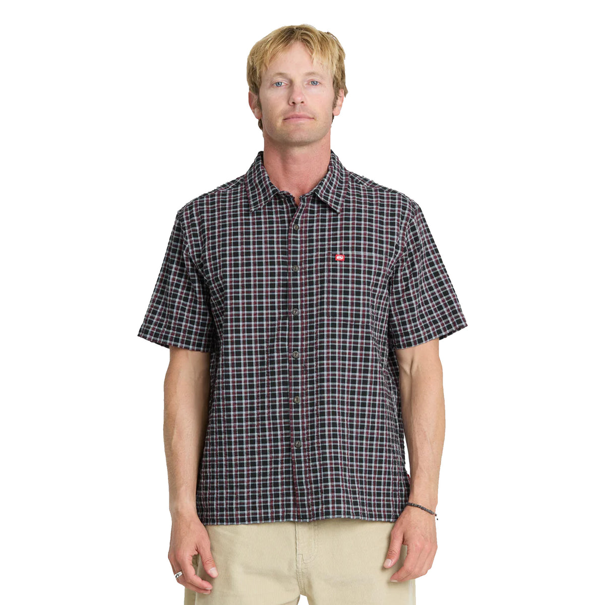 Quiksilver Young Guns Button-Up Men's S/S Dress Shirt - Anthracite
