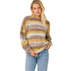 O'Neill Bayou Stripe Women's L/S Sweater - Chartreuse