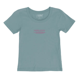 Channel Islands Retro Baby Cropped Women's S/S T-Shirt - Sky