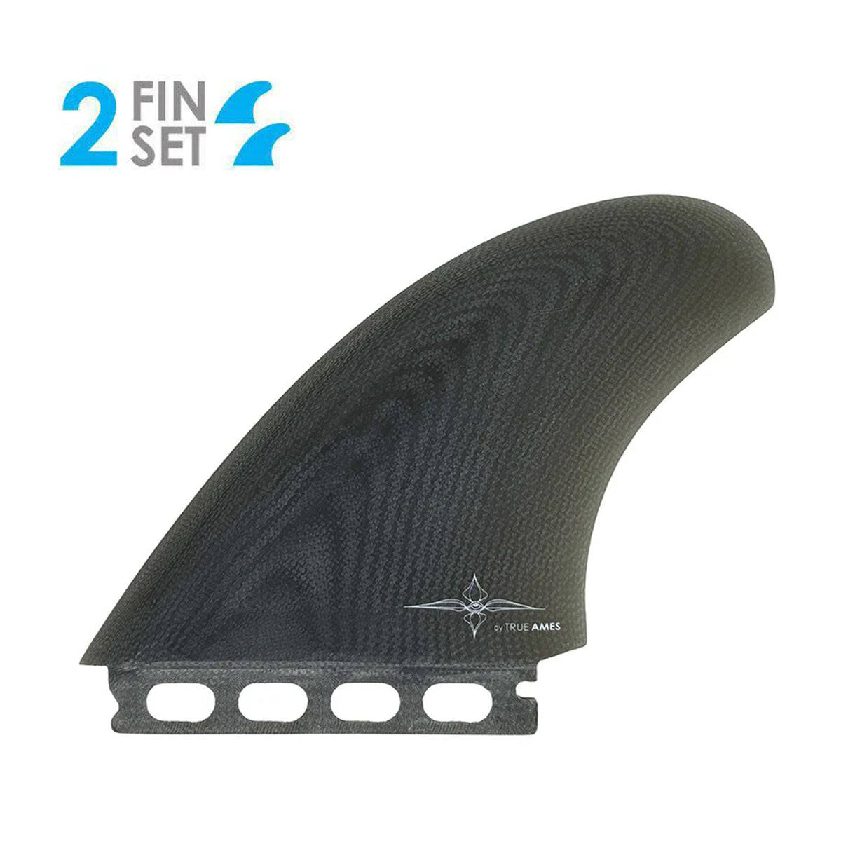 True Ames Ryan Burch Twin Futures Surfboard Fins - Large/Smoke
