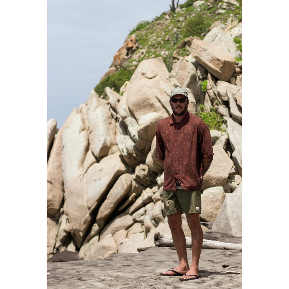 Rhythm Ula Relaxed Men's S/S Dress Shirt - Sienna