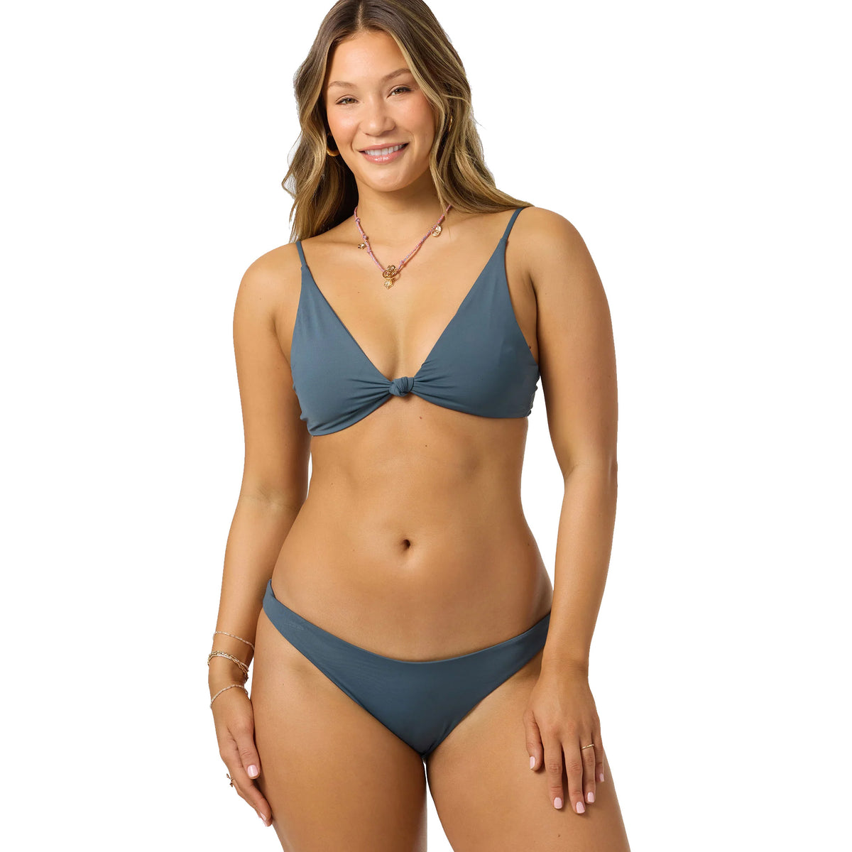 O'Neill Saltwater Solids Rockley Medium Women's Bikini Bottoms - Slate