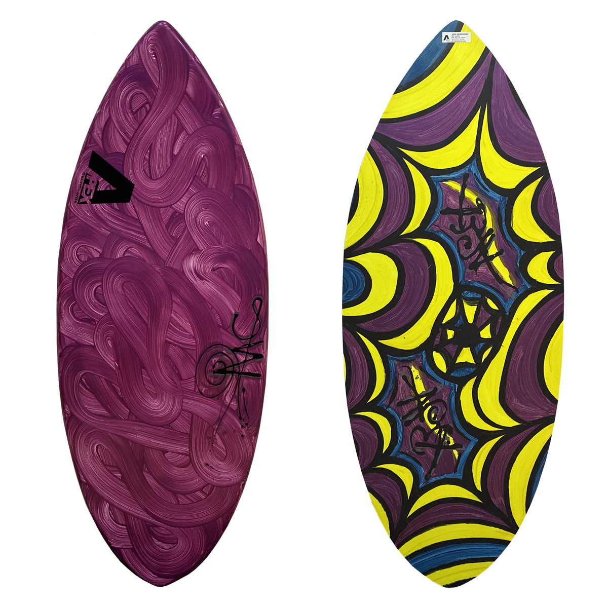 Apex AVAC 54" Skimboard - Purple Swirl/Webs