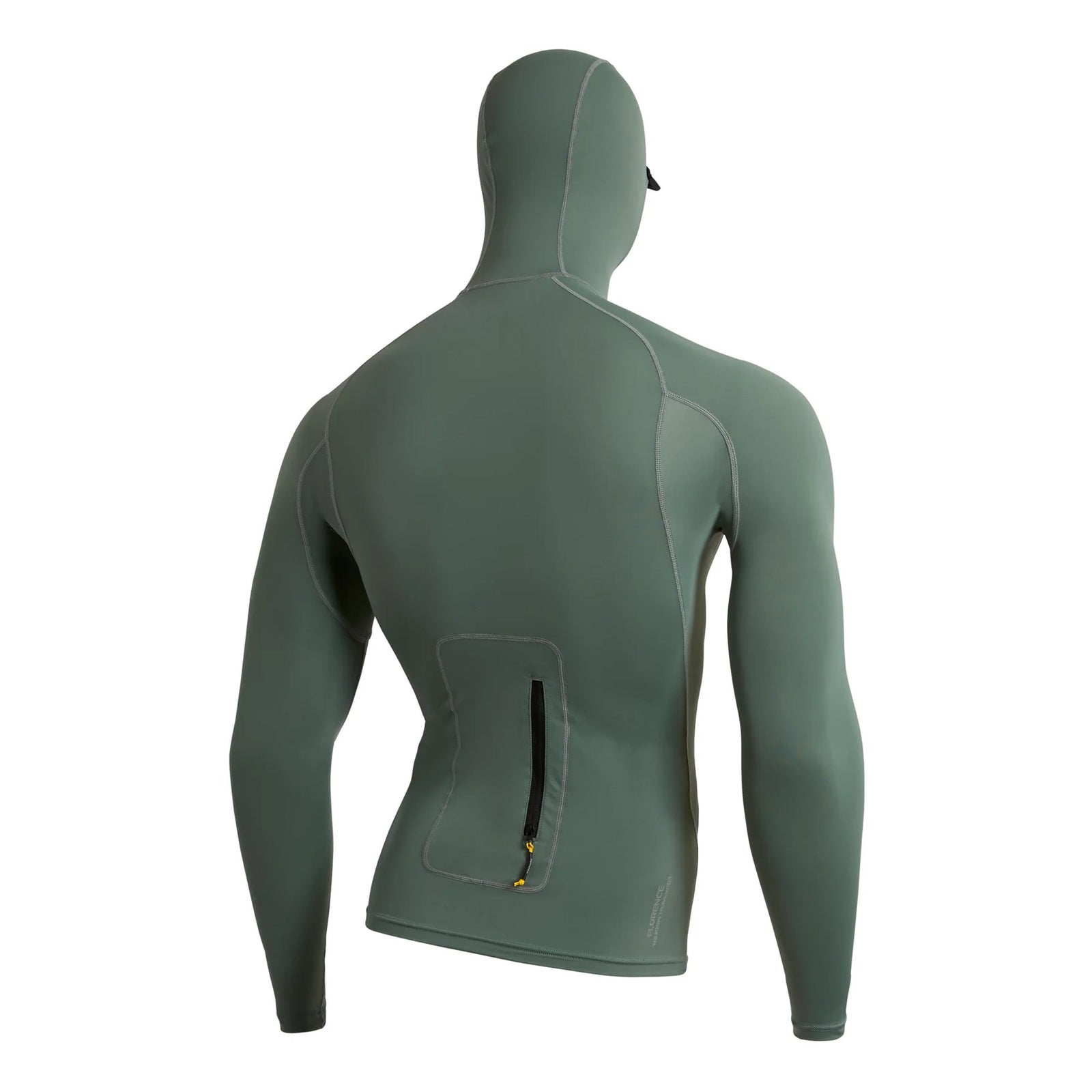 Florence Marine X Utility Pocket Men's L/S Hooded Rashguard - Dark Sage
