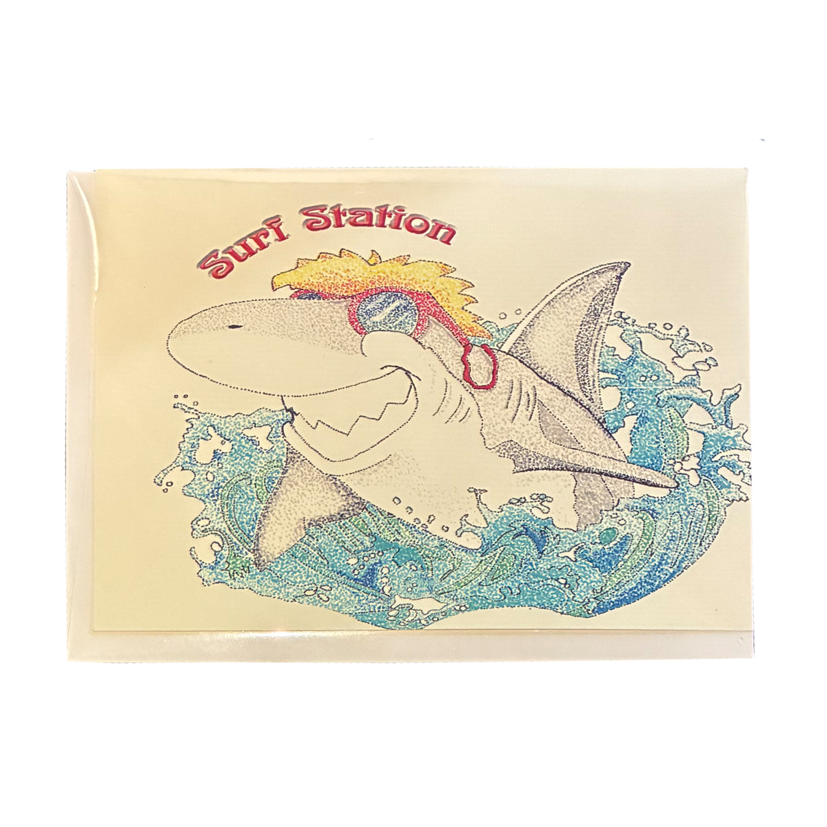 Lottie Dottie Art Smiley Shark Greeting Card