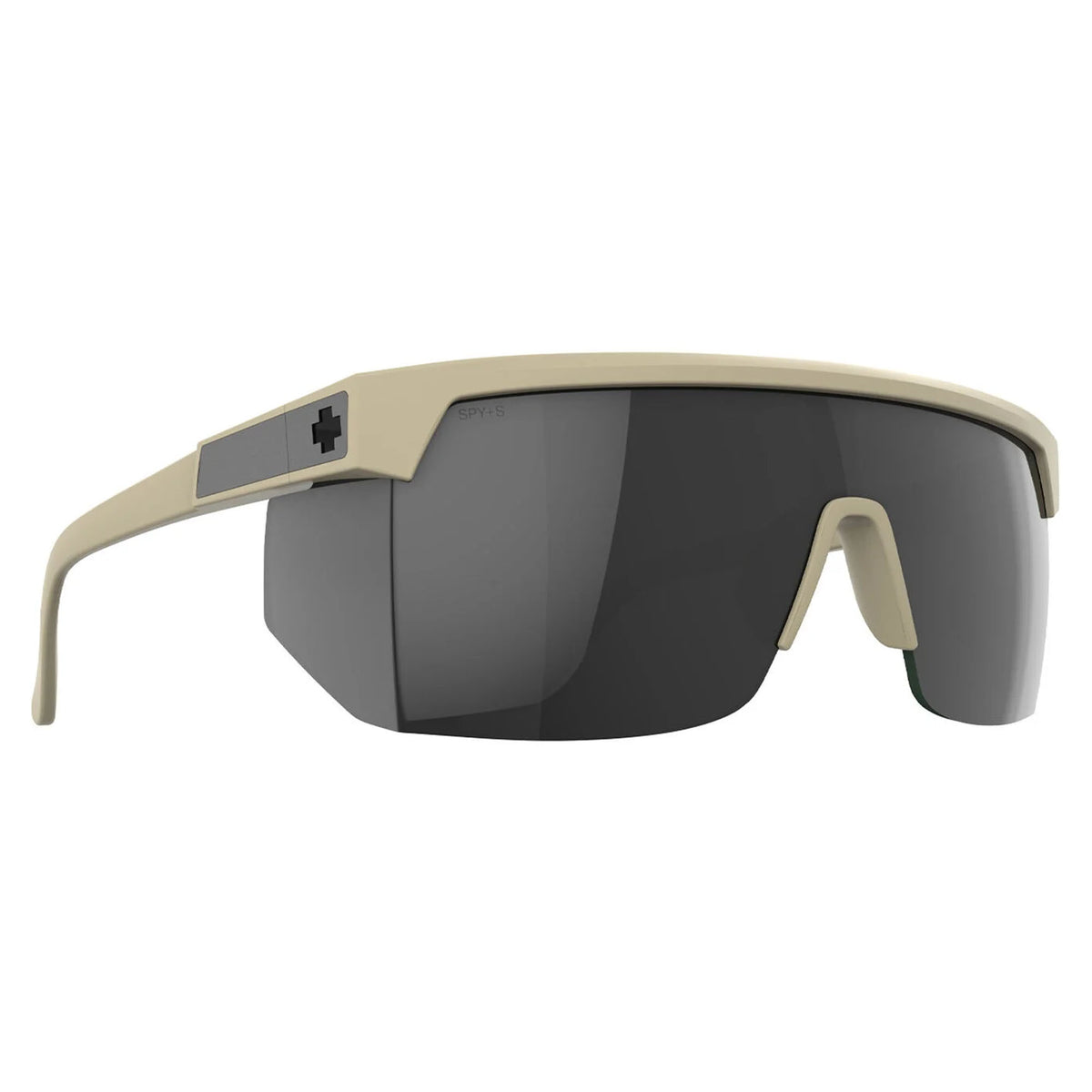 Spy Super Flynn Men's Sunglasses - ANSI Matte Sand/Happy Gray Green Black Mirror Polarized