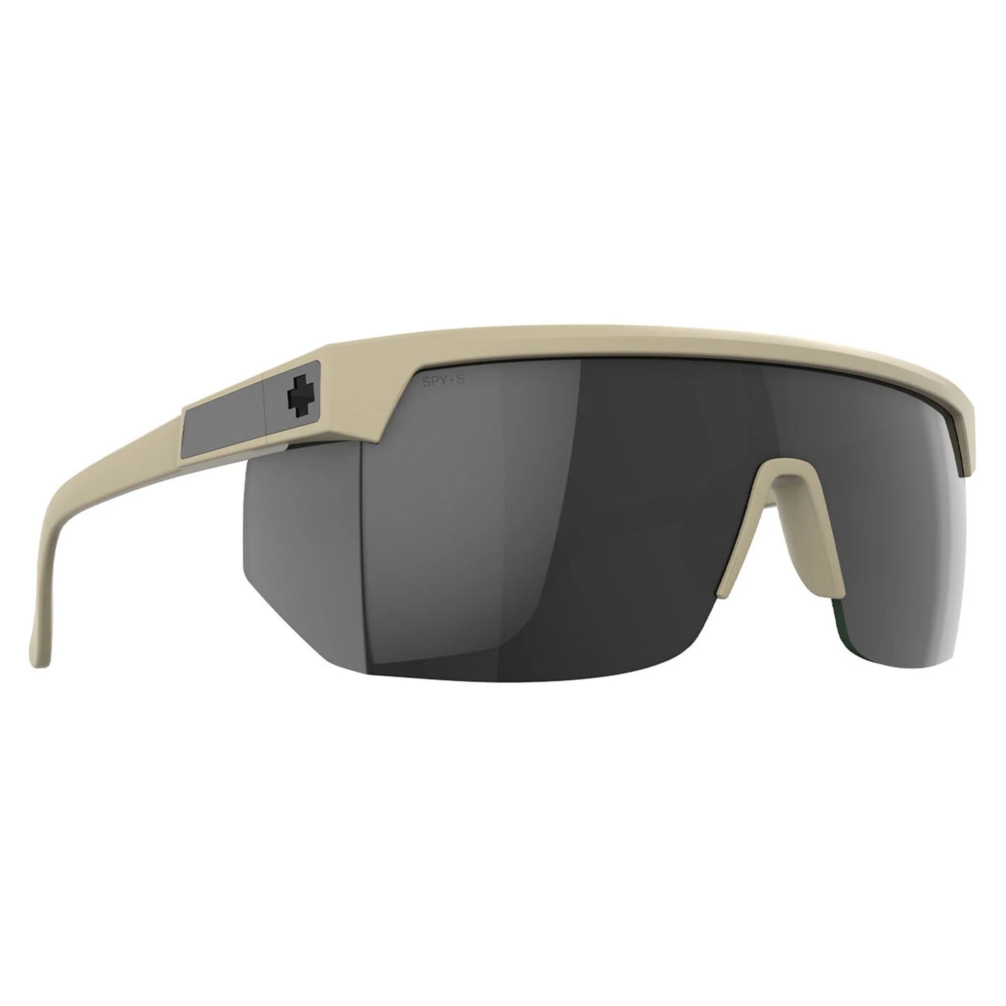 Spy Super Flynn Men's Sunglasses - ANSI Matte Sand/Happy Gray Green Black Mirror