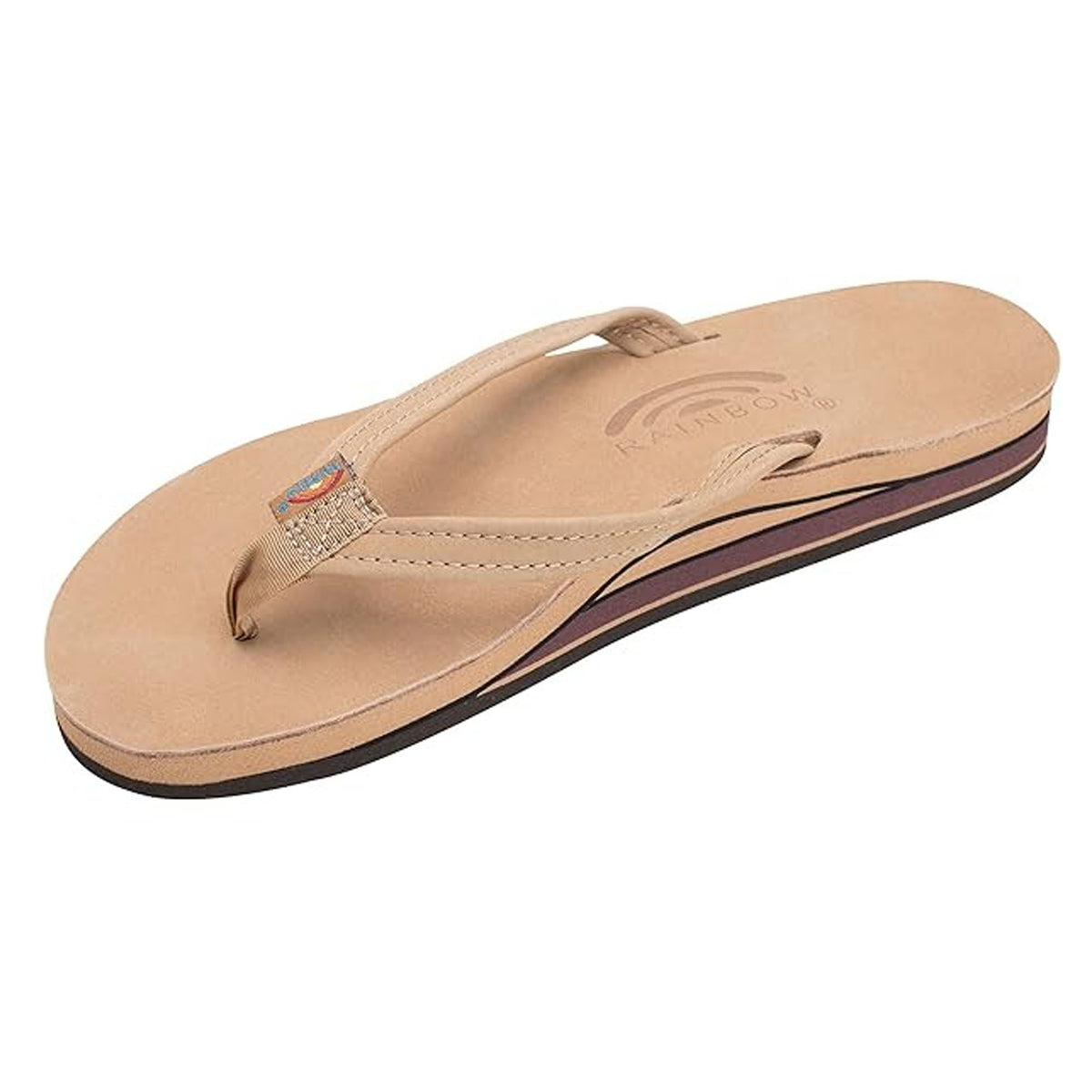 Rainbow Double Skinny Premier Leather Women's Sandals - Sierra Brown
