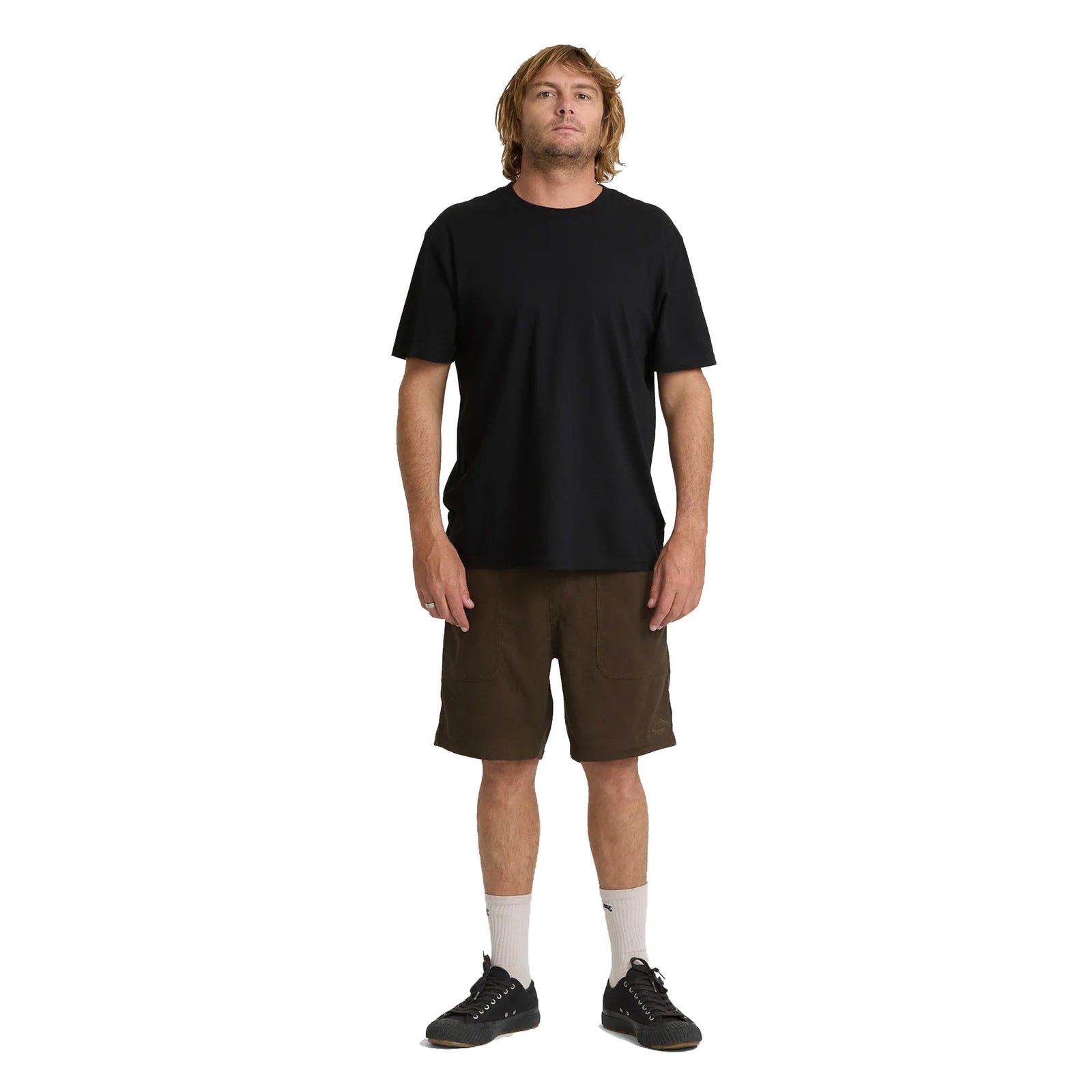 Billabong De La Cruz Cord 18" Amphibian Hybrid Men's Walkshorts - Slate Black