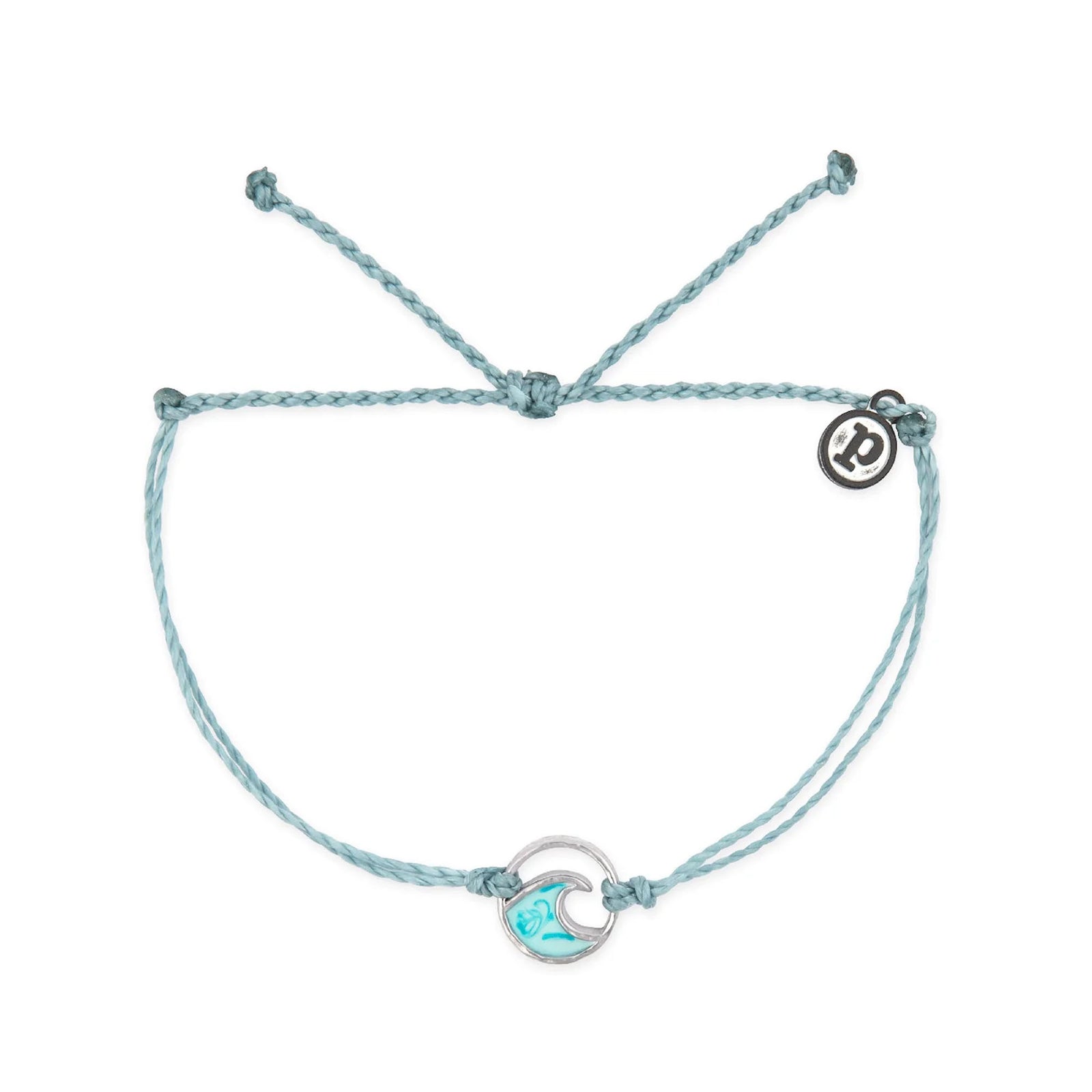 Pura Vida Ombre Wave Silver Charm Bracelet - Smoke Blue