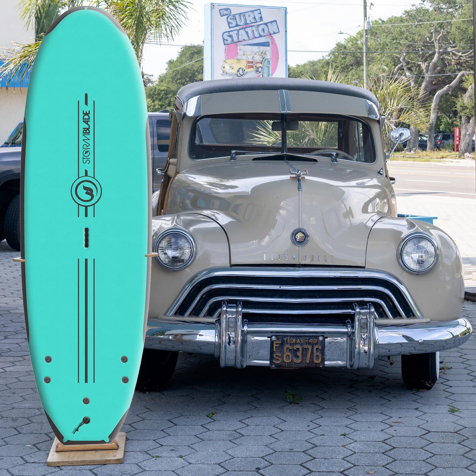 Storm Blade SSR 7'0 Soft Surfboard - Turquoise