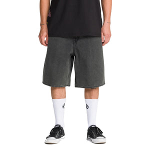 Volcom Billow Denim 22" Men's Shorts - Charcoal/Black