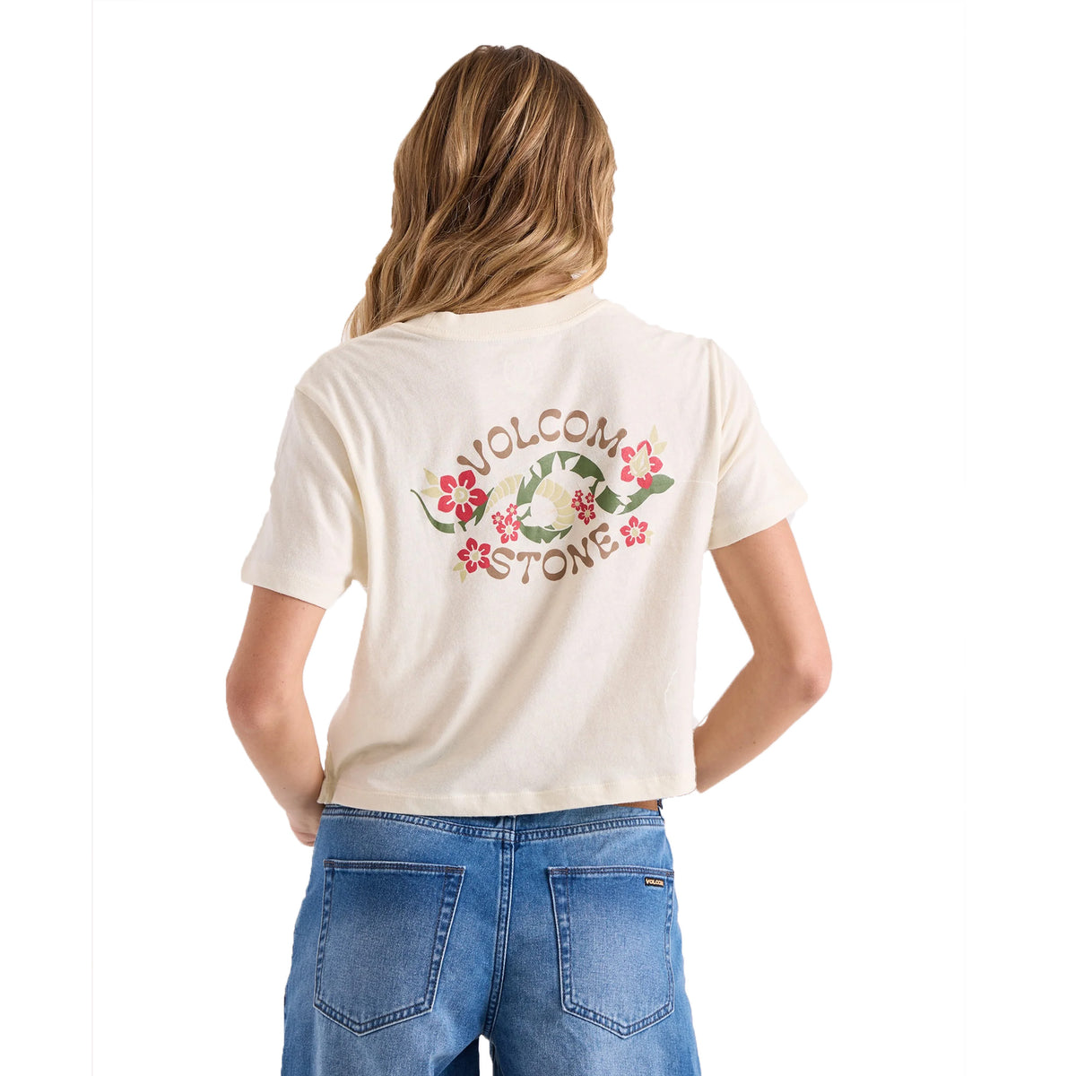 Volcom Bite Club Pocket Dial Women's S/S T-Shirt - Vintage White