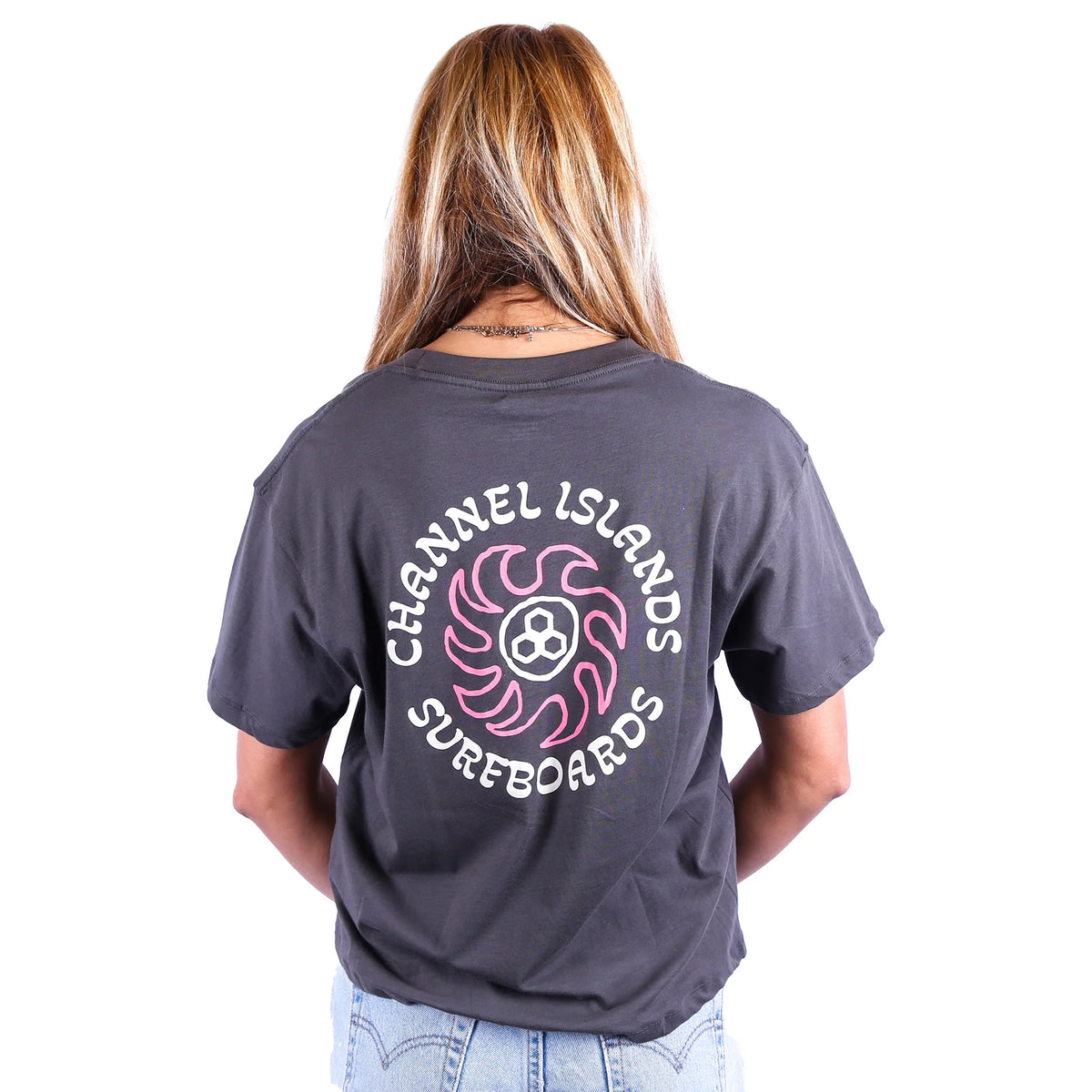 Channel Islands Shine Cropped Women's S/S T-Shirt - Charcoal