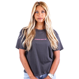 Channel Islands Shine Cropped Women's S/S T-Shirt - Charcoal