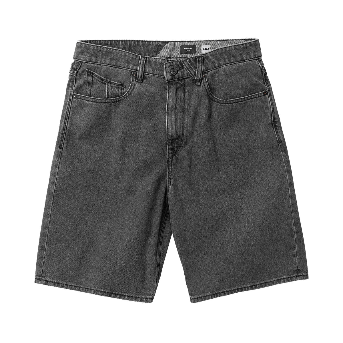 Volcom Billow Denim 22" Men's Shorts - Charcoal/Black