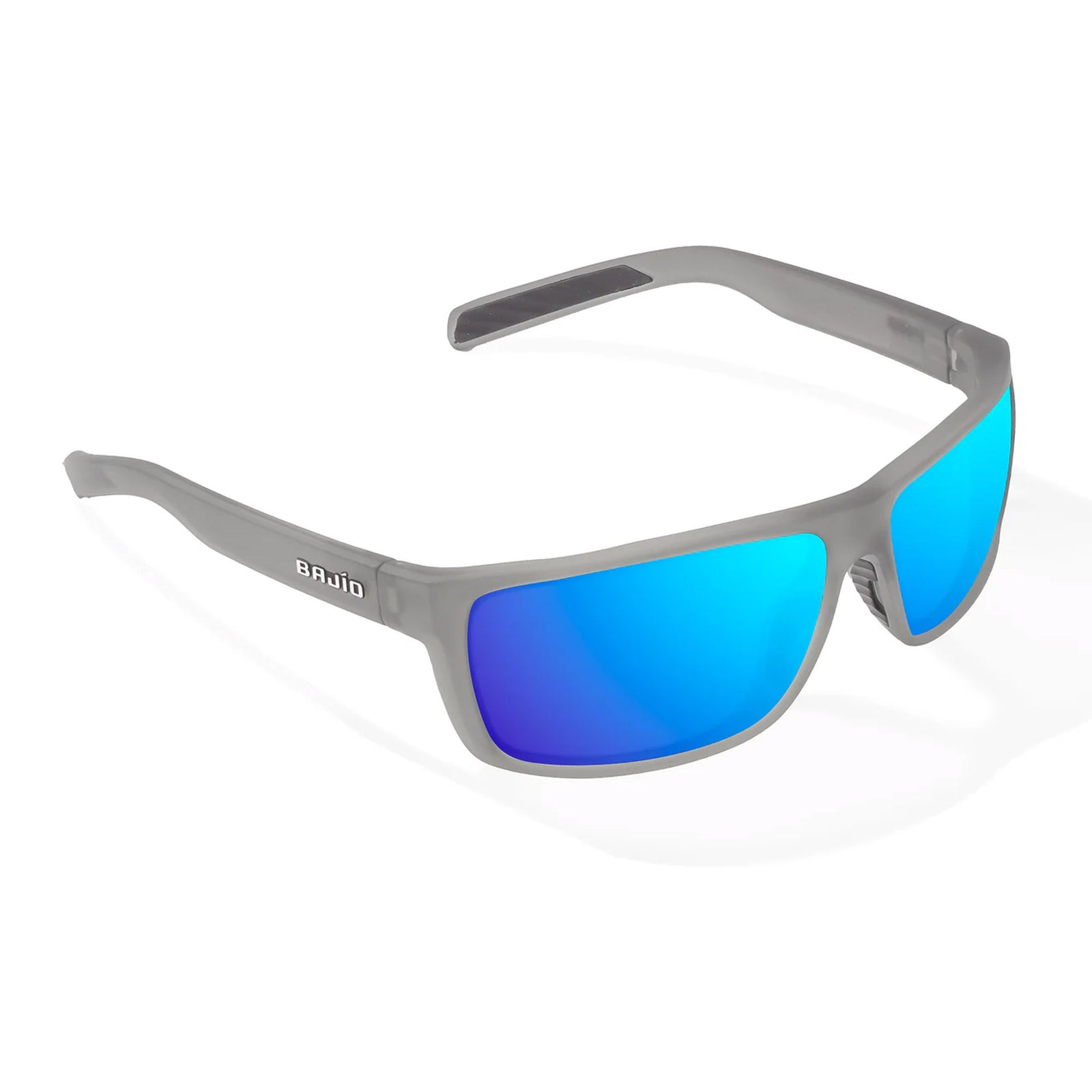 Bajio Sigs Medium Polarized Men's Sunglasses - Dark Gray Glass Matte/Blue Mirror Polarized