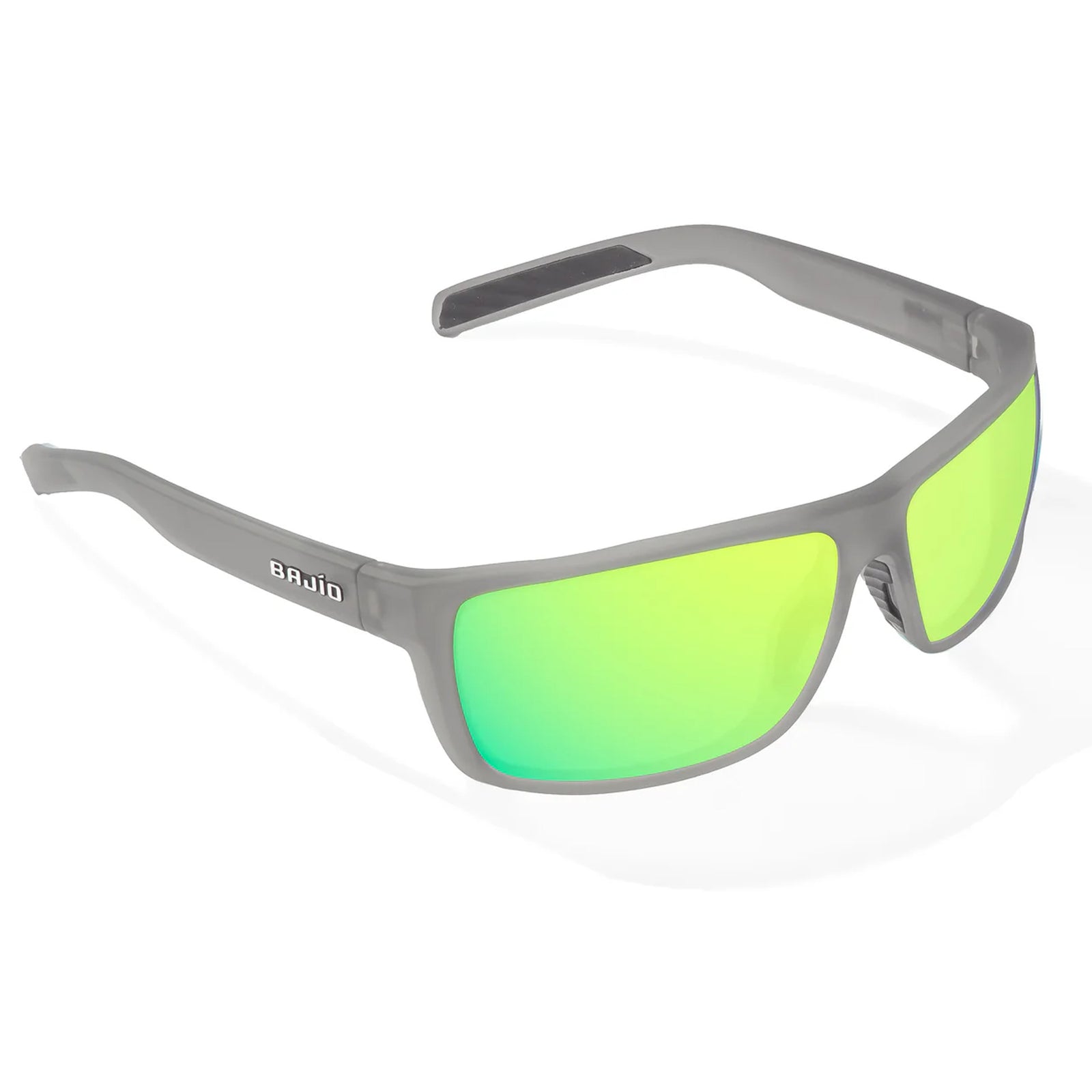 Bajio Sigs Medium Polarized Men's Sunglasses - Dark Gray Glass Matte/Gree Mirror Polarized