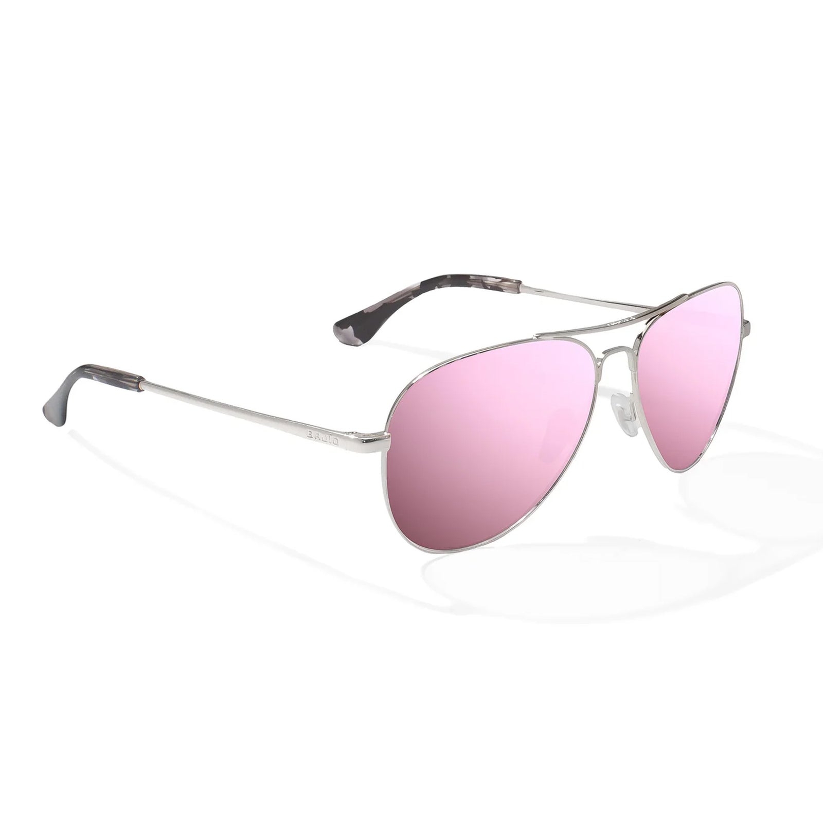 Bajio Soldado Medium Women's Sunglasses - Silver Gloss/Rose Mirror Polarized