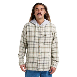 Quiksilver Sandbar Hooded Men's L/S Flannel - Silver Birch
