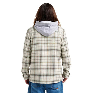 Quiksilver Sandbar Hooded Men's L/S Flannel - Silver Birch