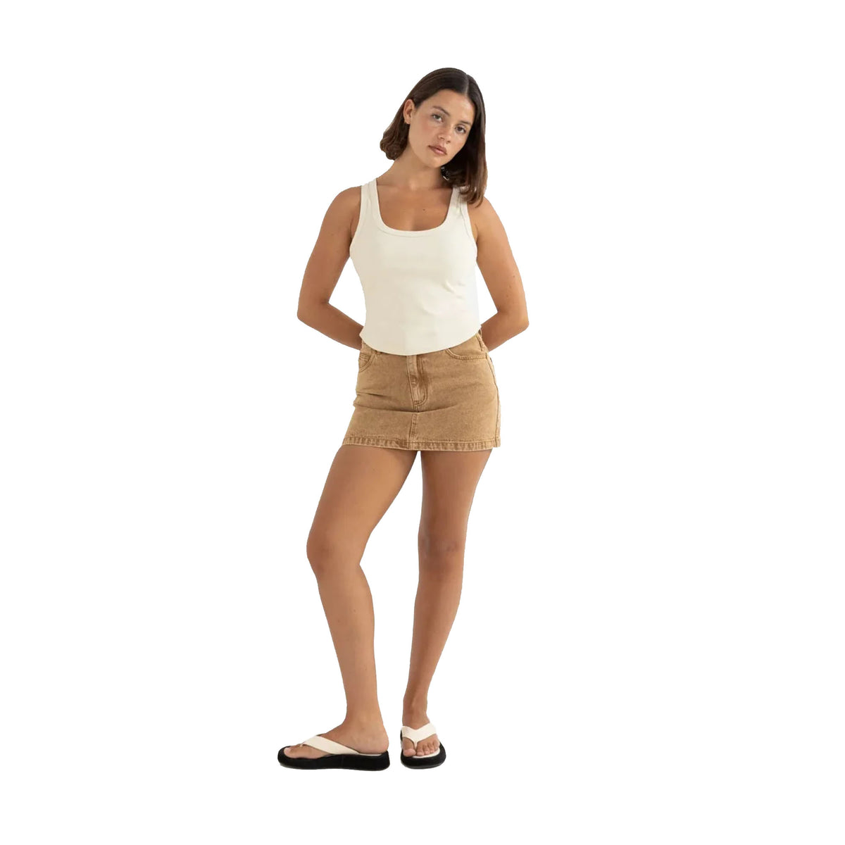 Rhythm Ruby Mini Women's Skirt - Washed Sand