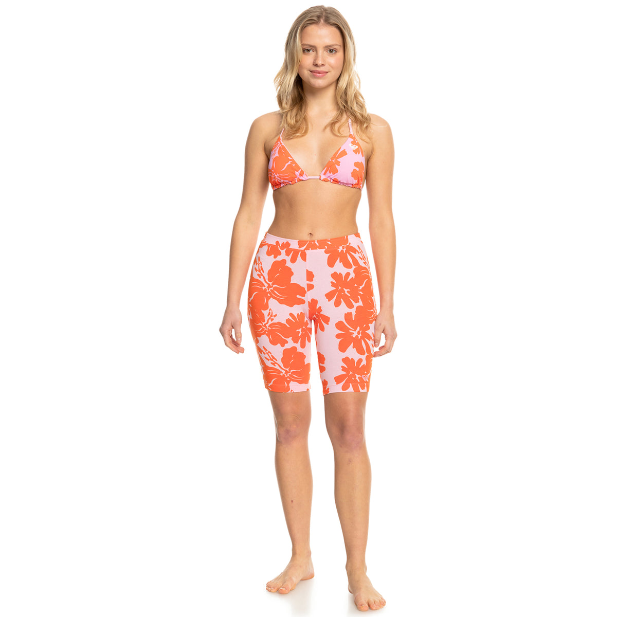 Roxy Surf Kind Kate Women's Biker Shorts - Pink/Orange