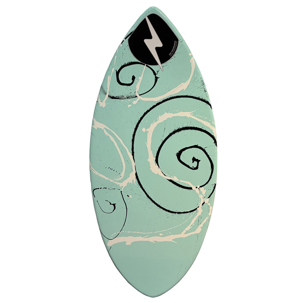 Zap Medium Wedge 45" Skimboard - Sky Blue/Black/White