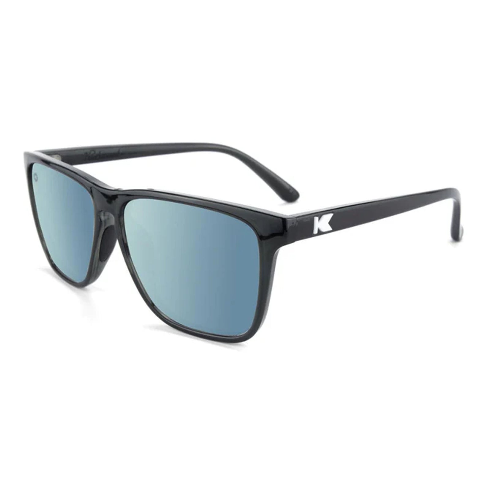 Knockaround Fast Lanes Sport Men's Sunglasses - Jelly Black/Sky Blue Polarized