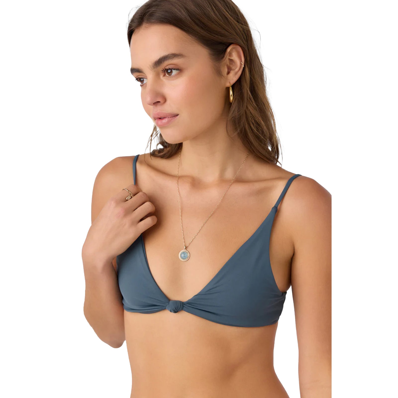 O'Neill Saltwater Solids Pismo Bralette Women's Bikini Top - Slate
