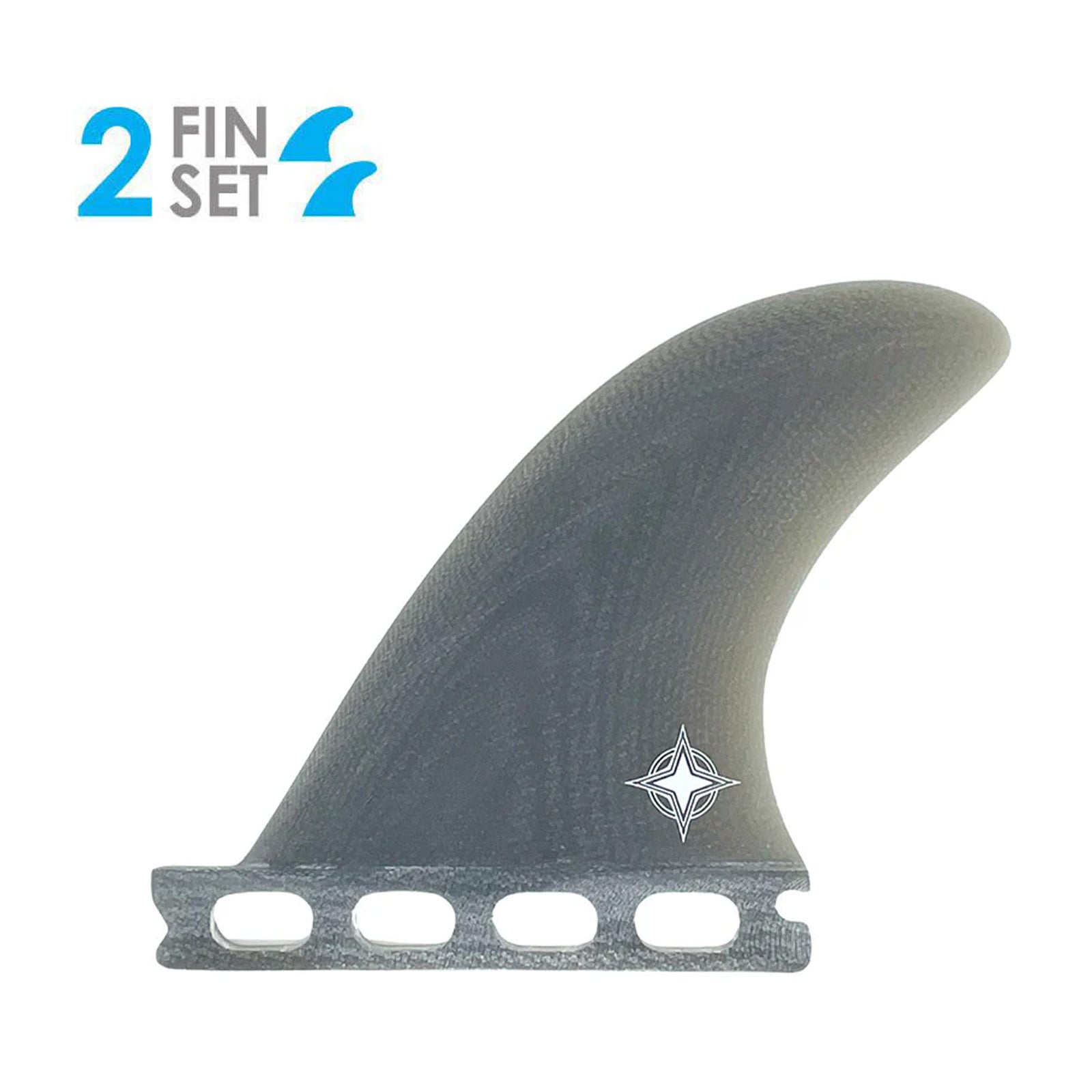 True Ames Wayne Rich Side Bite Futures Fin Set - 4.0"/Smoke