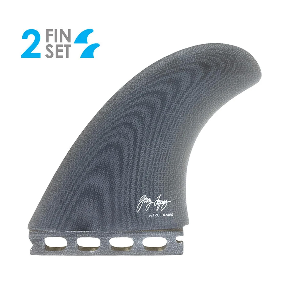 True Ames Gerry Lopez Twin Futures Fin Set - Smoke