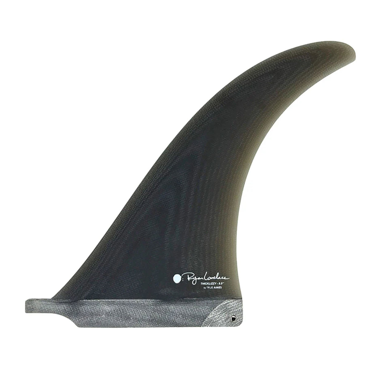 True Ames Lovelace Thicklizzy Longboard Fin - 8"/Smoke