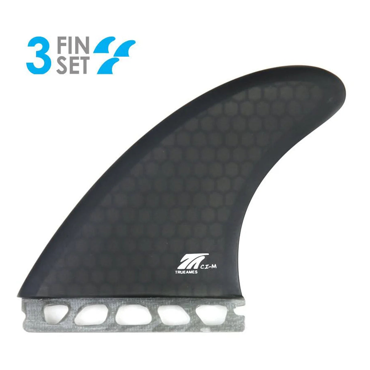True Ames Channel Islands Futures Tri Surfboard Fins - Small/Smoke Hexcore