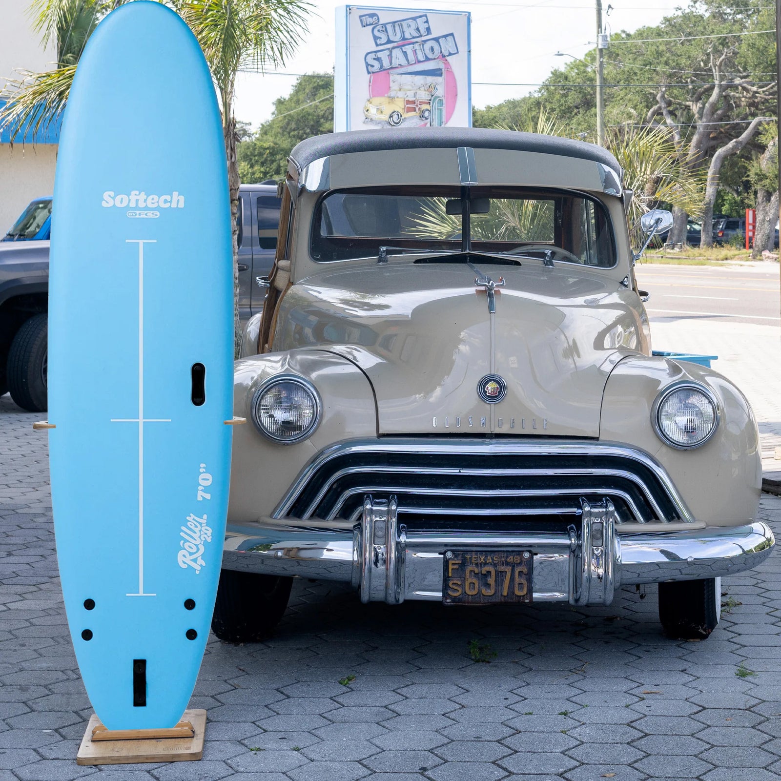 Softech Roller 2.0 7'0 Soft Surfboard - Sky Blue