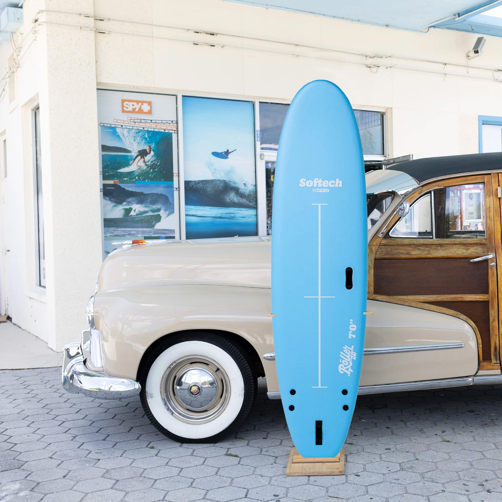 Softech Roller 2.0 8'0 Soft Surfboard - Sky Blue