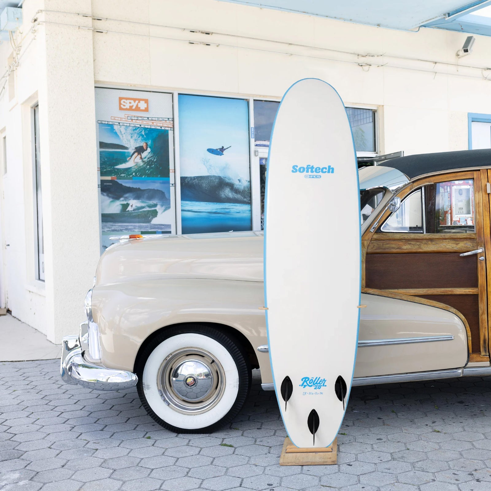 Softech Roller 2.0 8'0 Soft Surfboard - Sky Blue