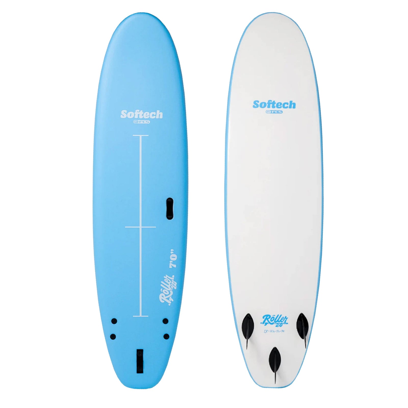 Softech Roller 2.0 6'6 Soft Surfboard - Sky Blue