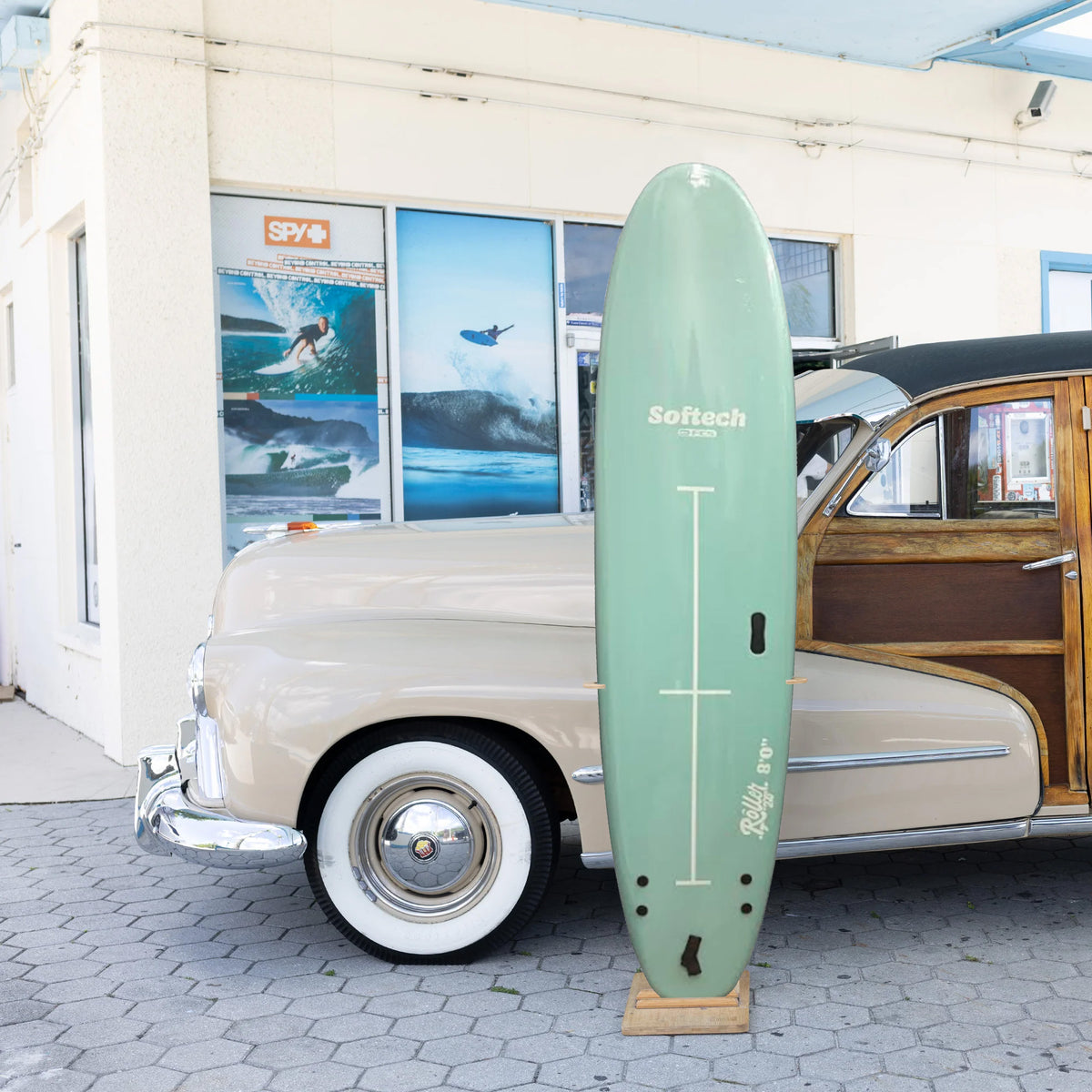 Softech Roller 2.0 8'0 Soft Surfboard - Seafoam