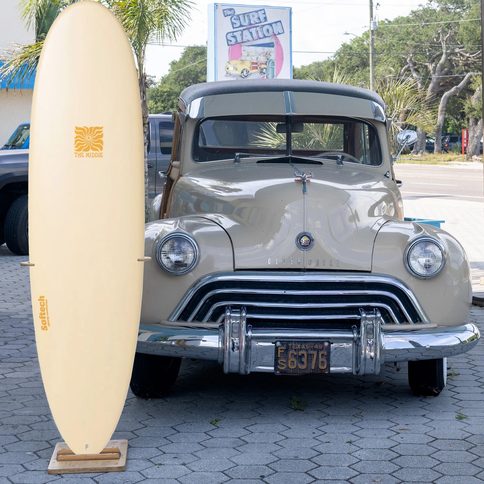 Softech The Middie 7'4 Soft Surfboard - Butter Palms