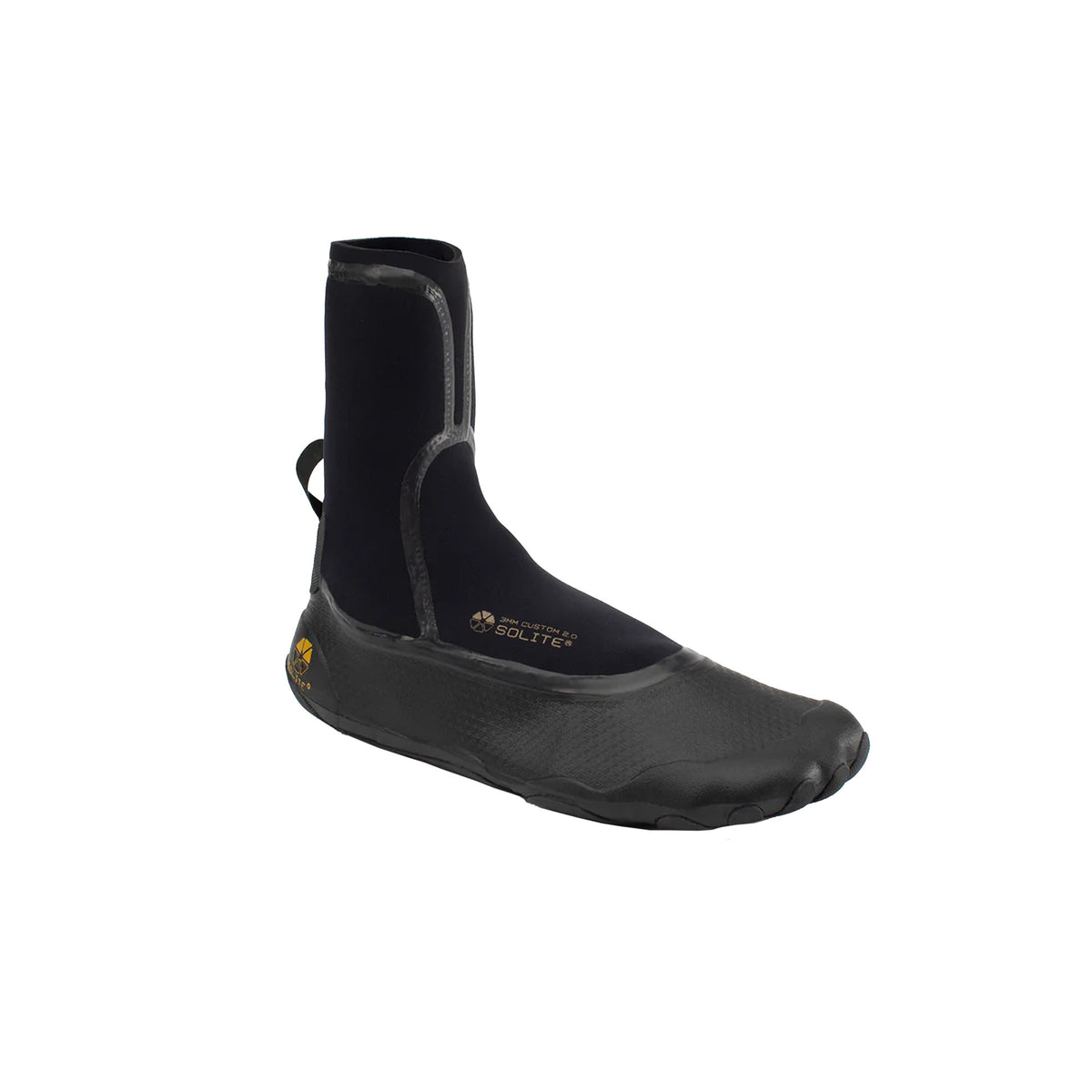 Solite 3mm Custom Fit 2.0 Barefoot Feel Surf Booties - Black/Gum