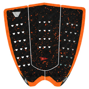 VEIA JJF Round Tail Pro Traction Pad - Space/Hi Vis Orange