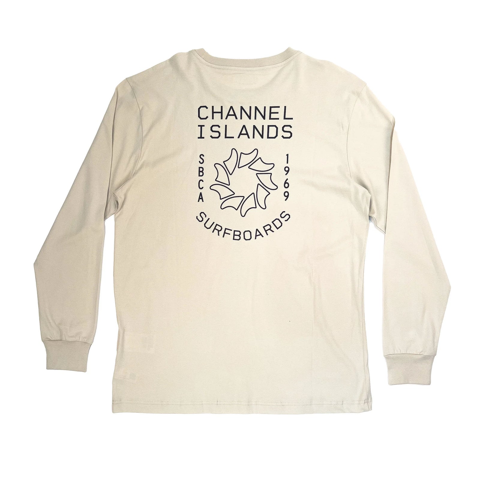 Channel Islands Spin Fin Crew Youth Boy's L/S Shirt - Off White