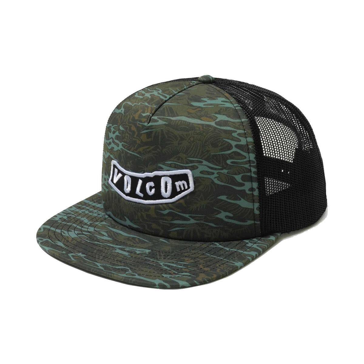 Volcom Featured Artist Parillo Youth Boy's Trucker Hat - Squadron Green