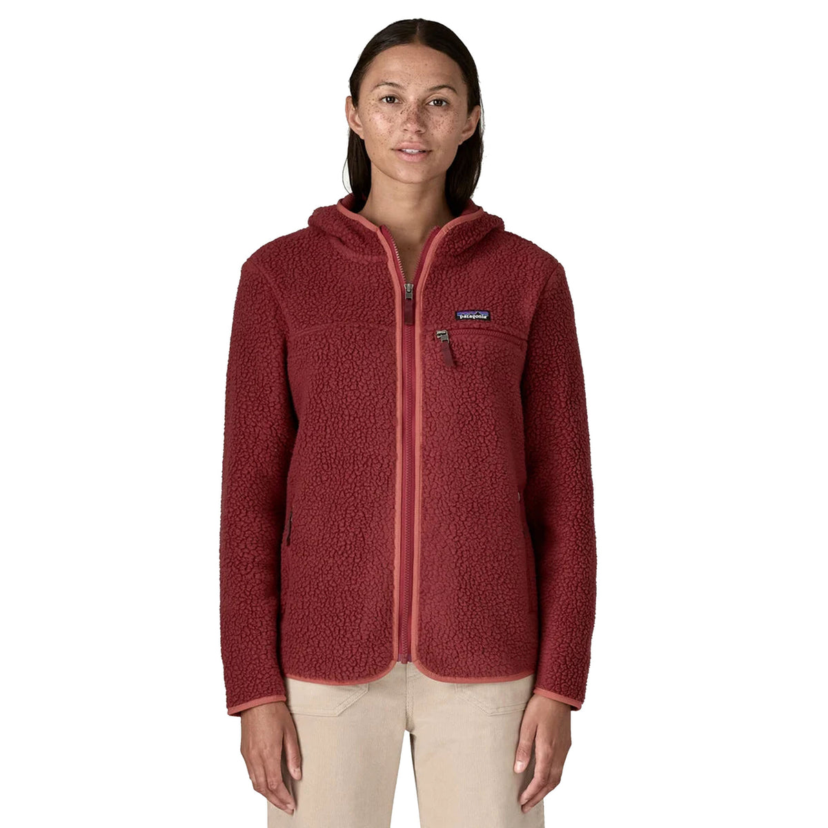 Patagonia Retro Pile Fleece Women's Hoodie - Sequoia Red