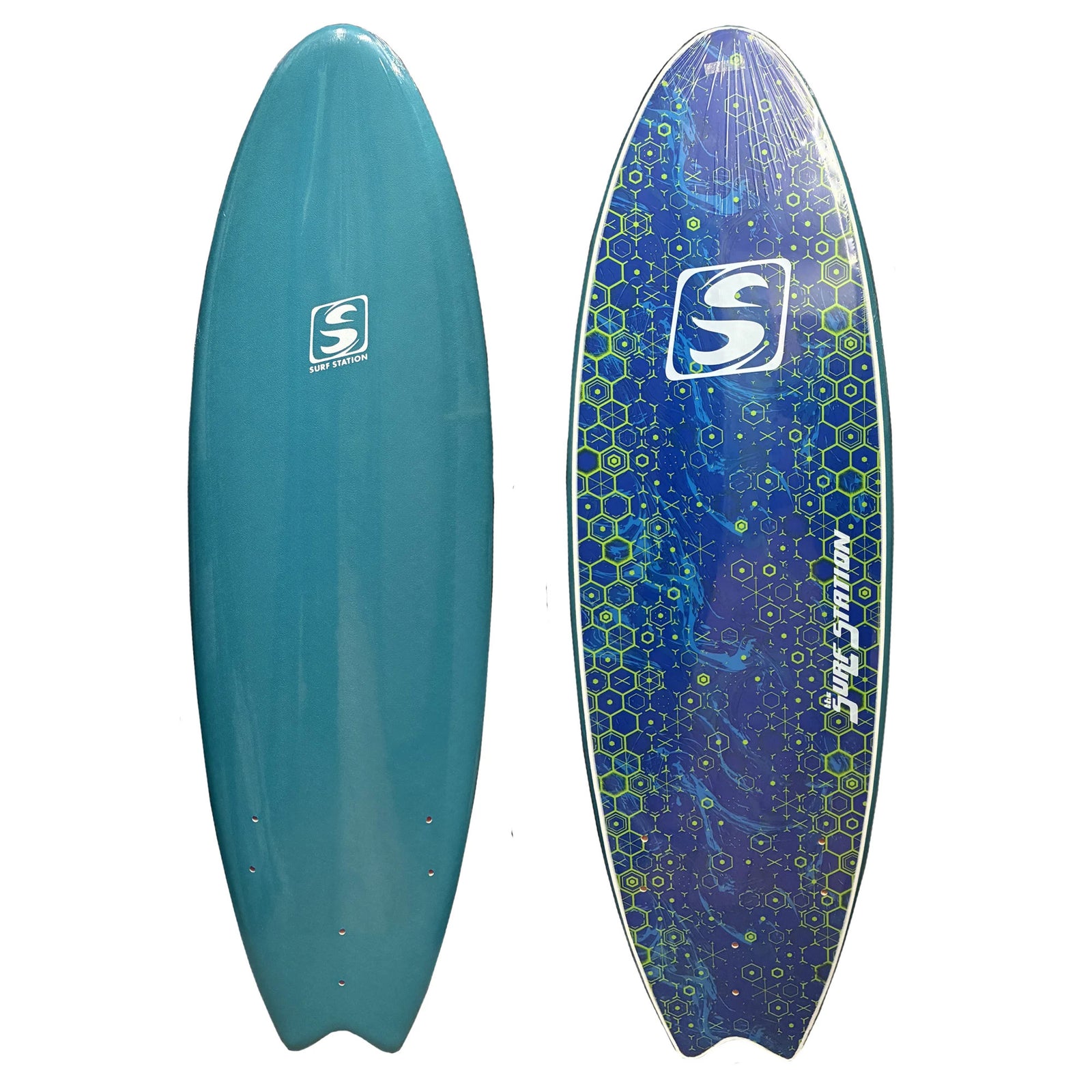 Surf Station Dredger 6'0 Soft Surfboard - Caribbean Blue