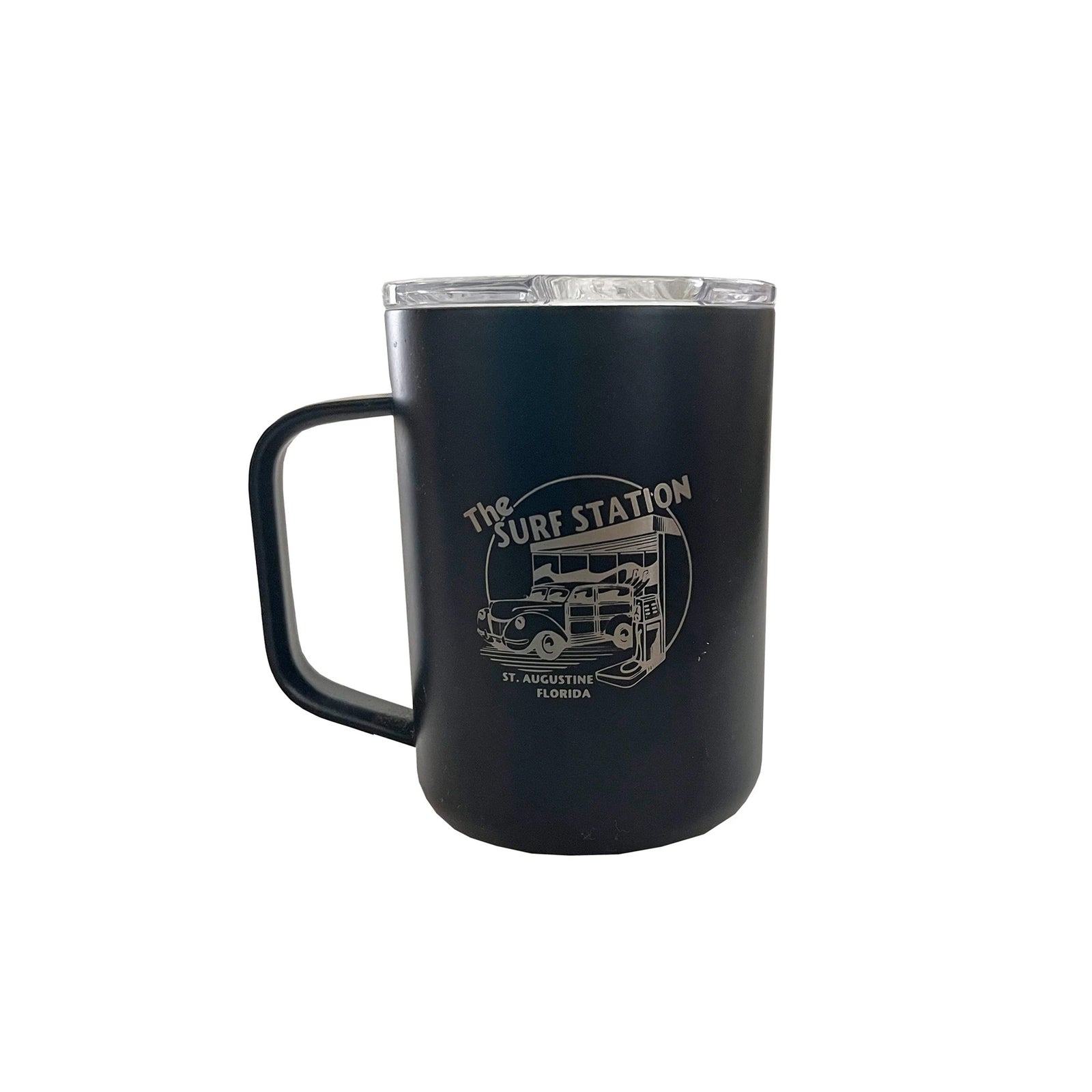 Corkcicle Surf Station Coffee Mug - 16oz/Black/Woody