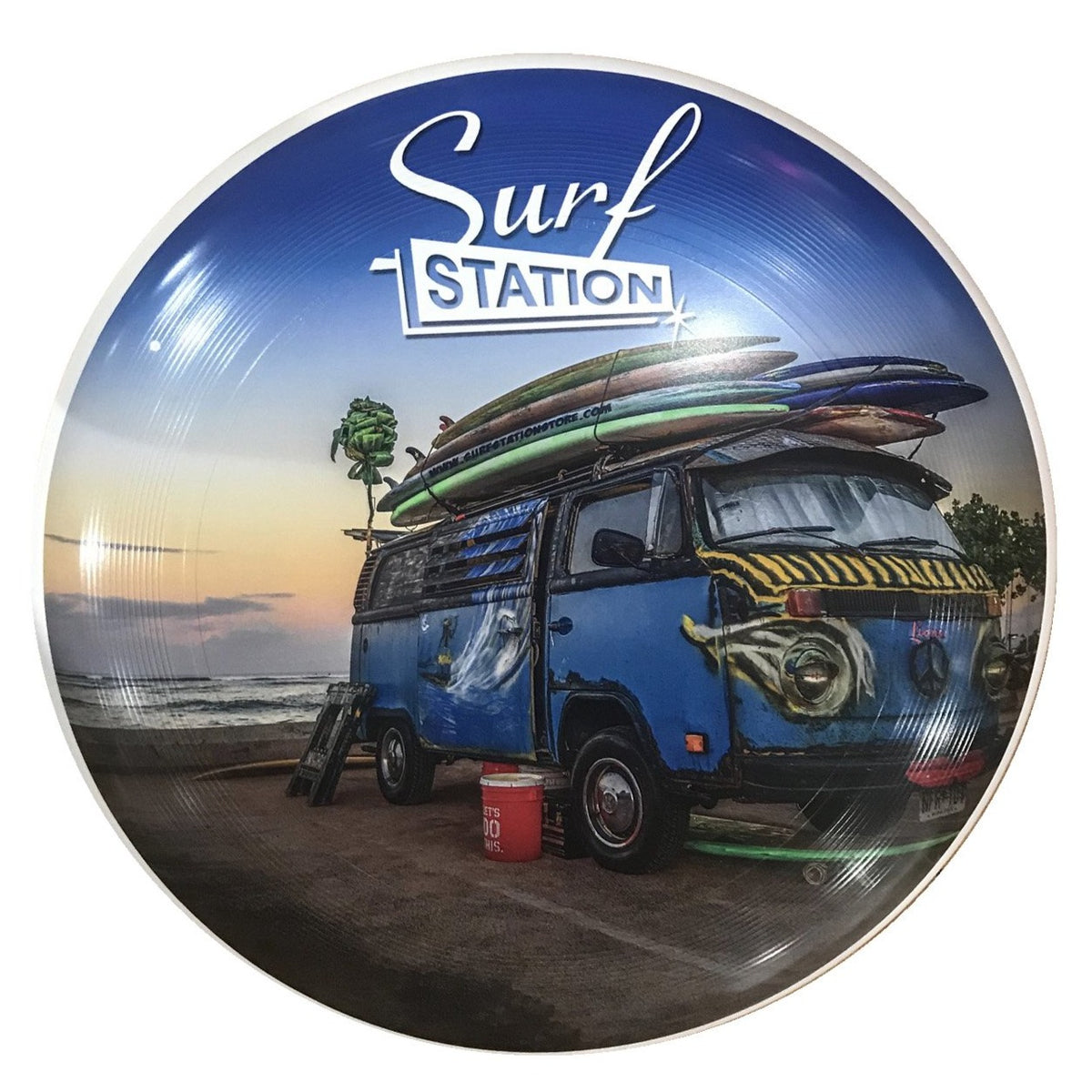 Surf Station x Discraft 175g Ultimate Frisbee - Blue Bus